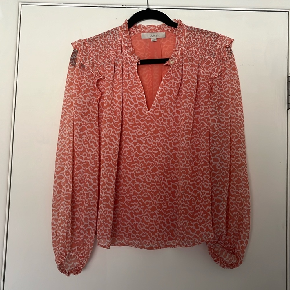Loft coral blouse
